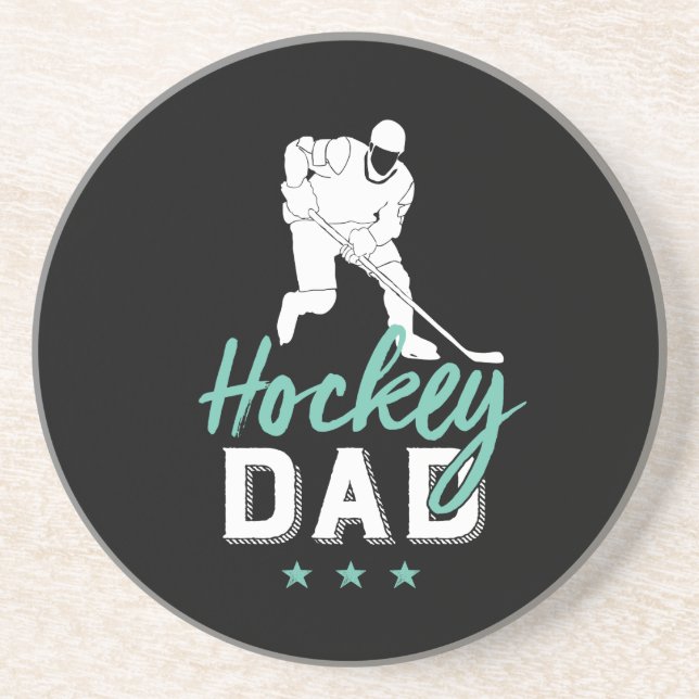 Eishockey Vater Proud Vater des Sportspielers Sohn Getränkeuntersetzer (Vorne)