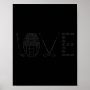Eishockey Vintage Liebe Liebe Poster