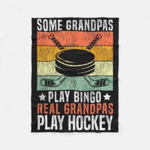 Eishockey Vintage Opa Retro Einige Opa Pla Fleecedecke