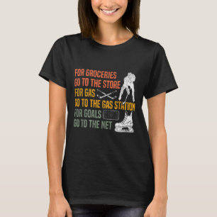 Eishockey Vintage Retro Für Lebensmittel Gehen Sie T-Shirt