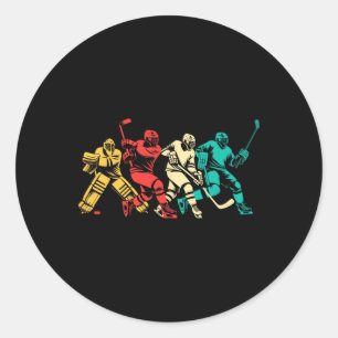 Eishockey Vintage Runder Aufkleber