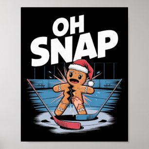 Eishockey-Weihnachts-Gingerbread Poster
