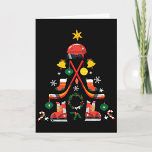 Eishockey Weihnachtsbaum Eishockey Weihnachtsfeier Karte