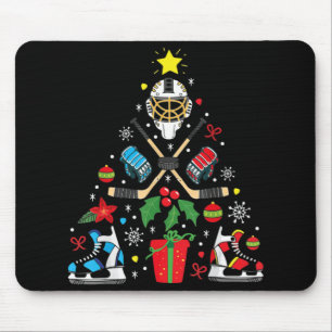 Eishockey Weihnachtsbaum Ornaments Spaß Weihnachte Mousepad