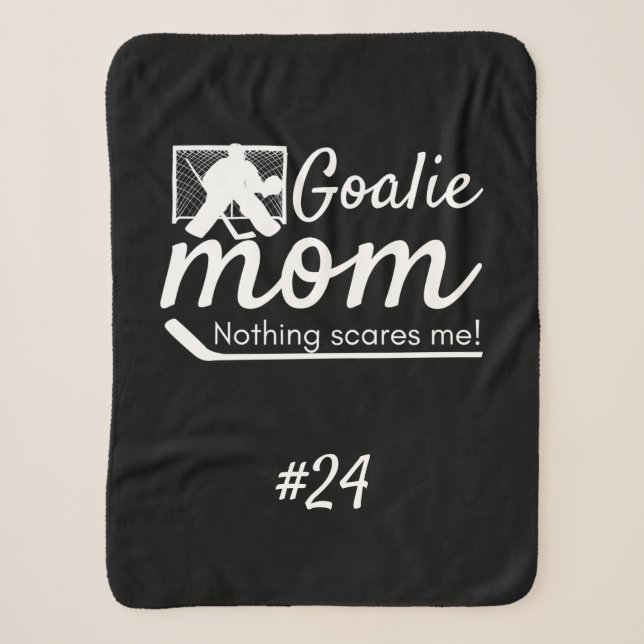 Eishockeygoalie Mama Zahnraddecke schwarz Sherpadecke (Vorderseite)