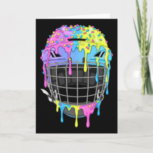 Eishockeyhelm-Eiscreme-Tropfen für Eishockeyspiele Karte