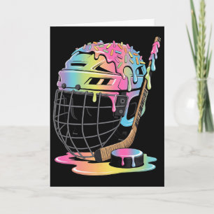 Eishockeyhelm Stick Puck Hockey Drip Jungen Jugend Karte
