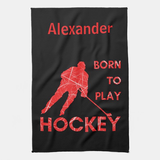 Eishockeyklinge Handtuch geboren, um Rot zu spiele (Vertikal)