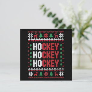 Eishockeyliebhaber Weihnachten Santa Lustiges Spor