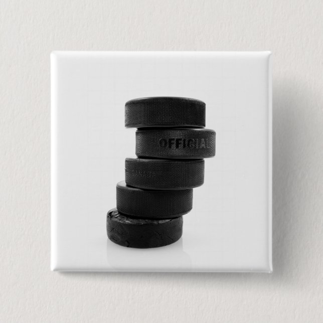 Eishockeypucks... Knopf Button (Vorderseite)