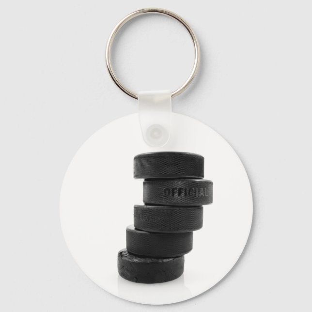 Eishockeypucks.. Schlüsselring Schlüsselanhänger (Vorderseite)