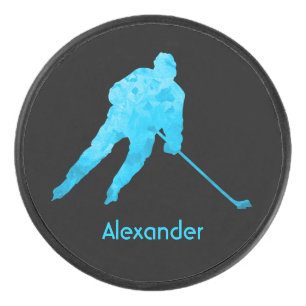 Eishockeypuffer Silhouette Türkis Eishockey Puck