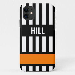 Eishockeyreferent Zebra Stripe Personalisiert Case-Mate iPhone Hülle