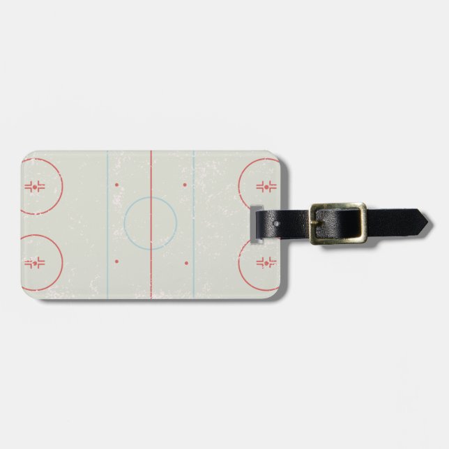 Eishockeyrosa gestörte Stylesgrafik Gepäckanhänger (Vorderseite horizontal)