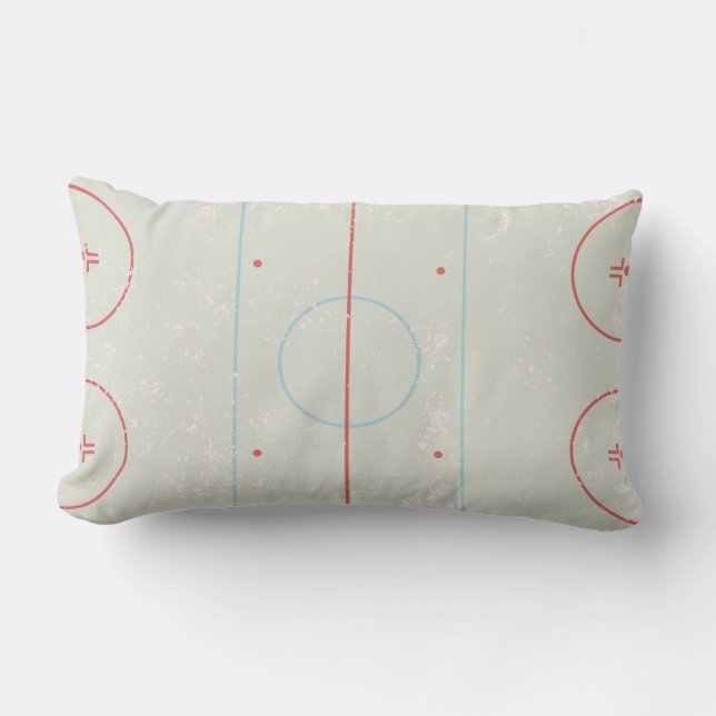 Eishockeyrosa gestörte Stylesgrafik Lendenkissen (Vorderseite)