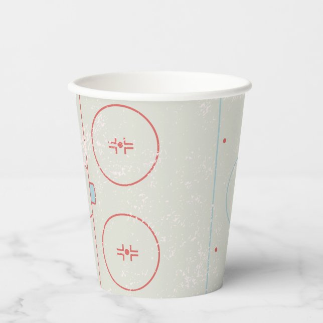 Eishockeyschläger Rink gestört Style Grafik Pappbecher (Vorderseite)