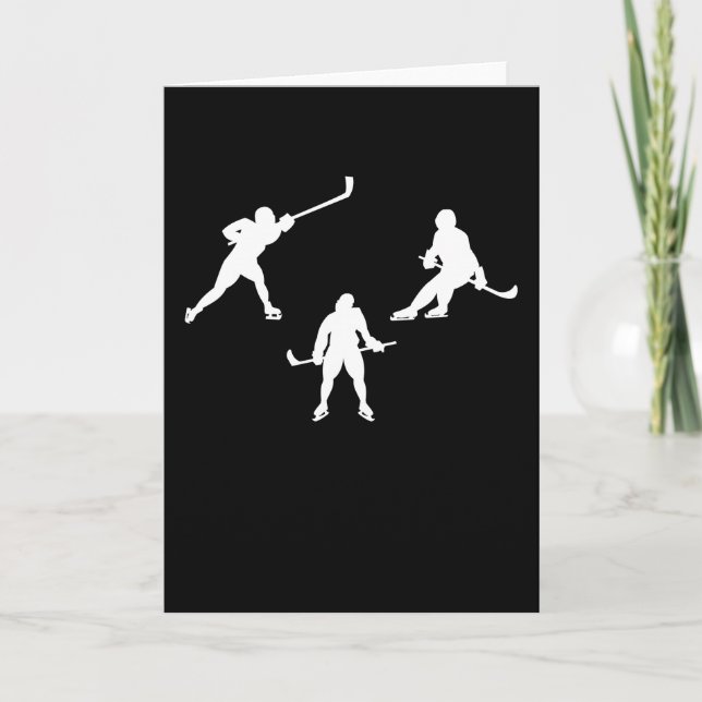 Eishockeyschläger-Silhouette cooles Sportgeschenk Karte (Vorderseite)