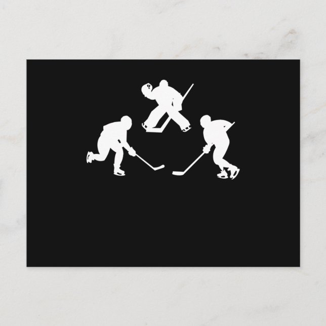 Eishockeyschläger-Silhouette cooles Sportgeschenk Postkarte (Vorderseite)