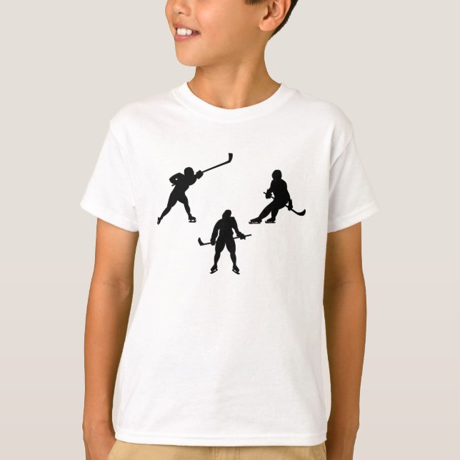 Eishockeyschläger-Silhouette cooles Sportgeschenk T-Shirt (Vorderseite)