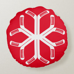 Eishockeyschläger Snowflake Throw Kissen