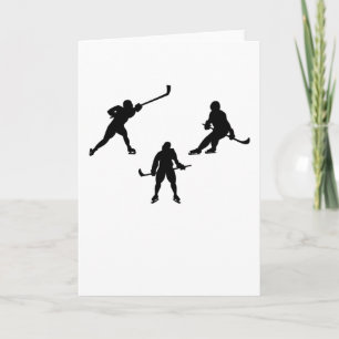 Eishockeyschläger Spieler Silhouette cool Sport Ge Karte