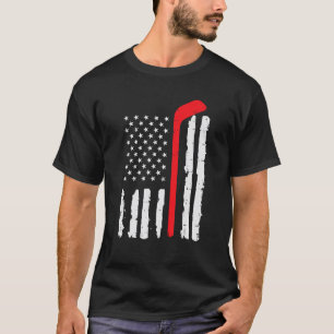 Eishockeyschläger US-Flagge Patriotische Männer Ju T-Shirt