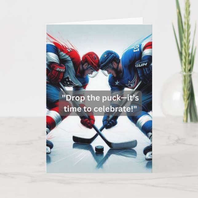 Eishockeyspiel Karte (Vorderseite)