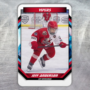 Eishockeyspieler-Andenken auf Cool Red Custom Magnet