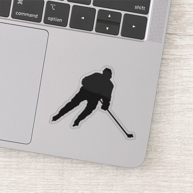 Eishockeyspieler - Aufkleber (schwarz) (Detail)