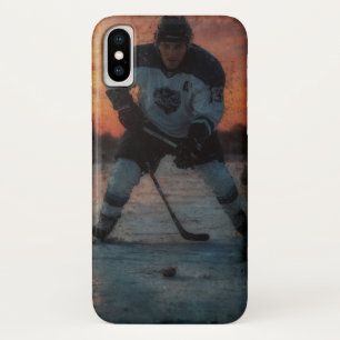 Eishockeyspieler bei Sonnenuntergang Case-Mate iPhone Hülle