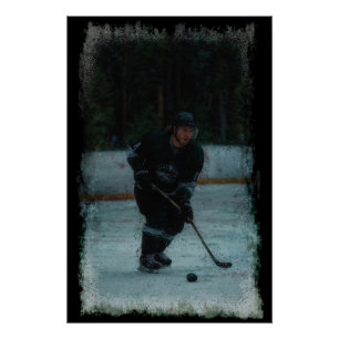 Eishockeyspieler beim Aufwärmen Poster