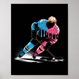 Eishockeyspieler-Drip-Jungen Mädchen Jugend Poster