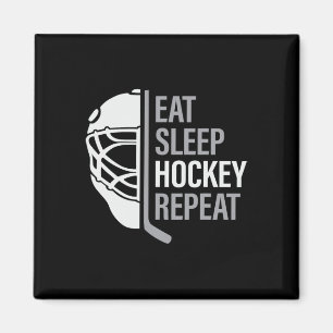 Eishockeyspieler Eat Sleep Hockey Repeat Männer Un Magnet