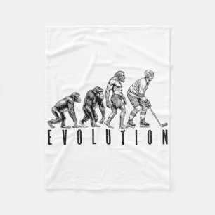 Eishockeyspieler Evolution Lustiger Mann Affe Höhl Fleecedecke