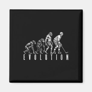 Eishockeyspieler Evolution Lustiger Mann Affe Höhl Magnet