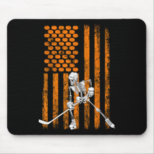 Eishockeyspieler Fan Geschenk Skelett Halloween-Sh Mousepad