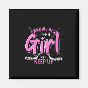 Eishockeyspieler Frauen Mädchen Sport Torwart Eish Magnet