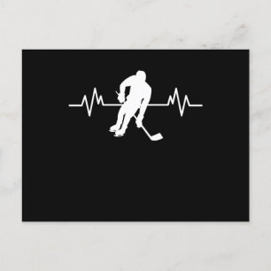 Eishockeyspieler Herzschlag Spaß Lustiges Sportges Postkarte