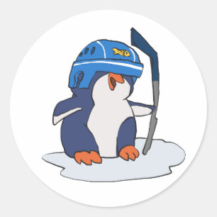 Eishockeyspieler  Hintergrundfarbe Runder Aufkleber