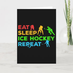 Eishockeyspieler I Esse Schlafe Eishockey Wiederho Karte