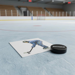 Eishockeyspieler in blauer Uniform Serviette
