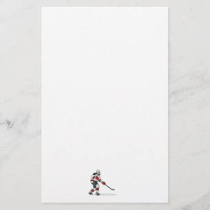 Eishockeyspieler in rot-schwarzer Uniform Briefpapier