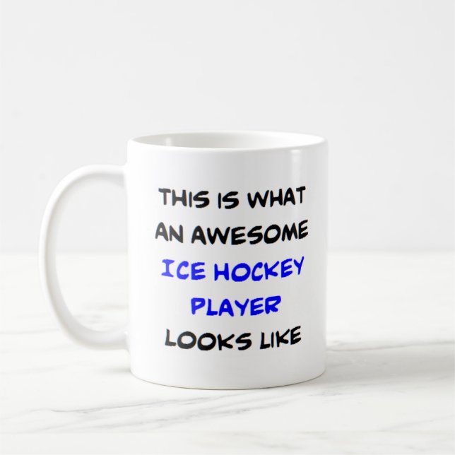 Eishockeyspieler, phantastisch kaffeetasse (Links)