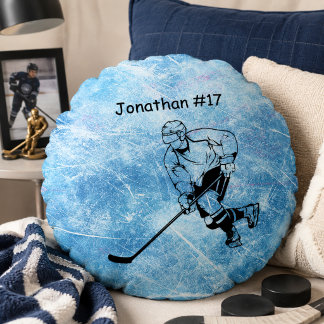 Eishockeyspieler Rundes Kissen