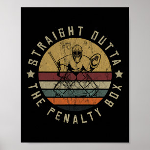 Eishockeyspieler Torwart Trikot Puck Gesichtsmaske Poster