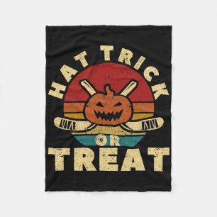 Eishockeyspieler Trainer Halloween-Kürbiskappe Tri Fleecedecke