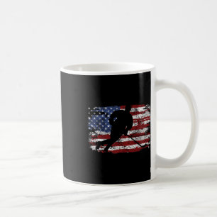 Eishockeyspieler USA Amerikanische Flagge 4. Juli Kaffeetasse