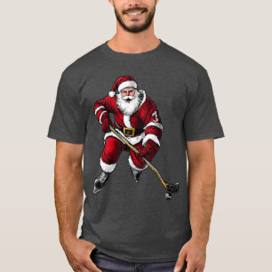 Eishockeyspieler Weihnachts T-Shirt