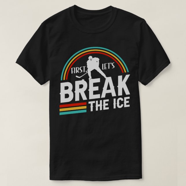 Eishockeysportspieler Lover Pub T-Shirt (Design vorne)