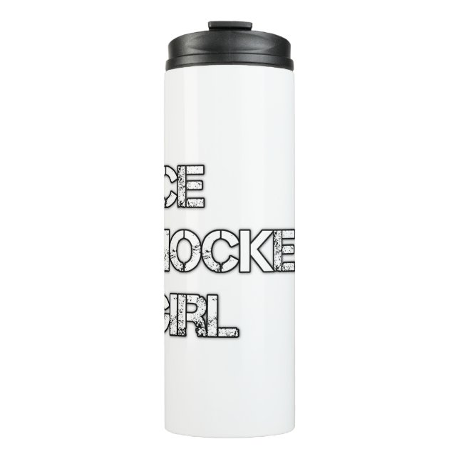 Eishockmädchen Thermosbecher (Vorderseite)